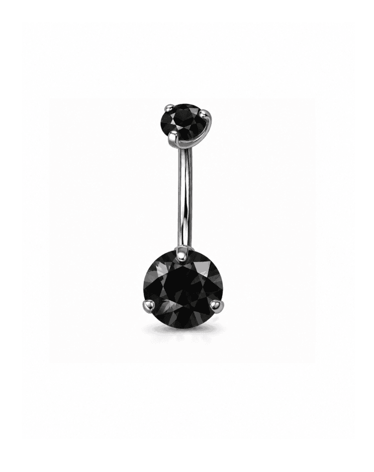 CRYSTAL NOIR con zirconi Incastonati – Titanio ASTM F136