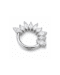 Eternal Clicker per daith in titanio con cristalli CZ taglio marquise, misura 1,2 × 8 mm